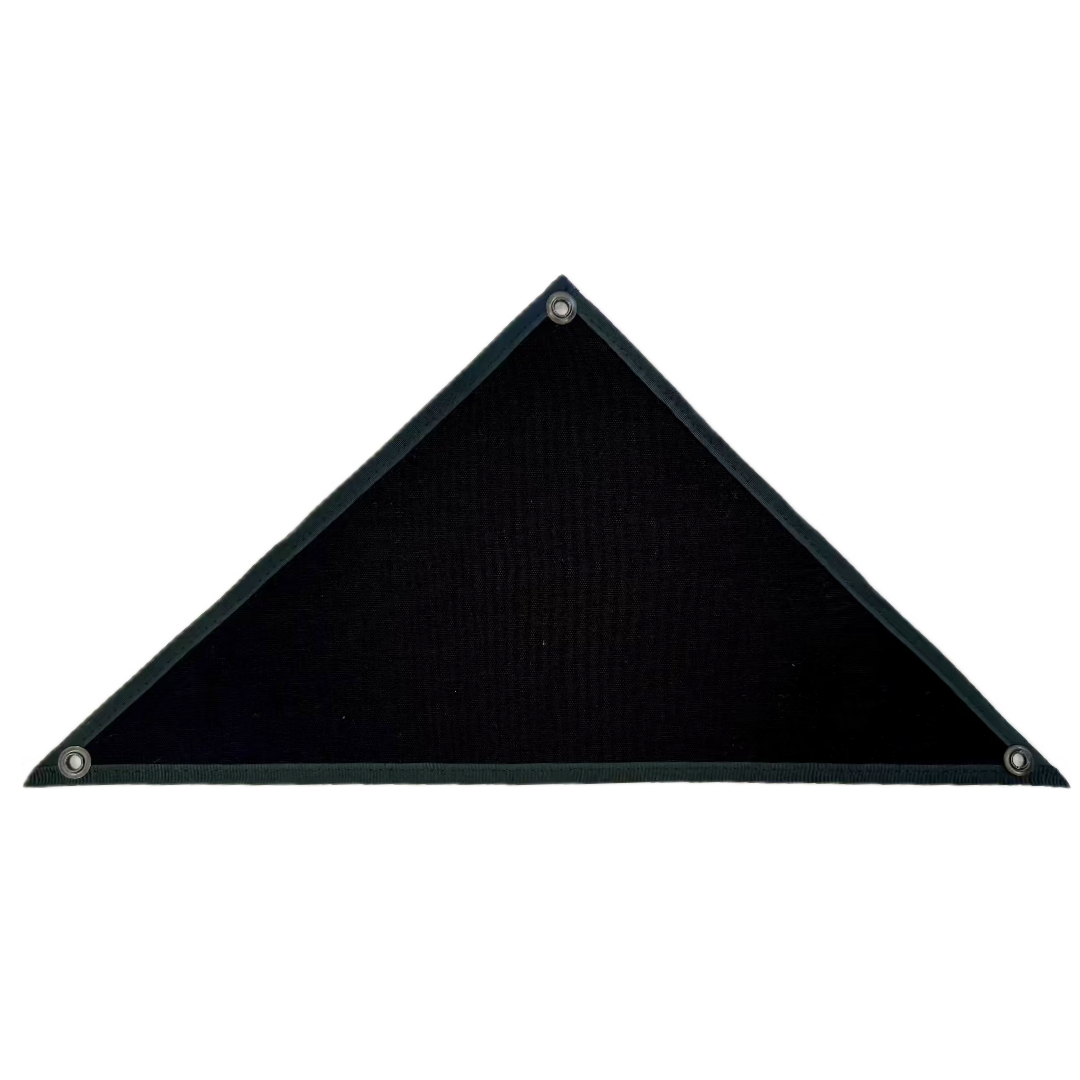 Service Star Triangle Flag - Fire Hose Black with white Background Recycled Firefighter
