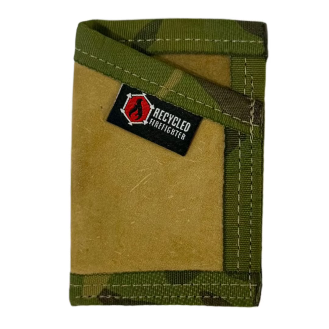 the sergeant wallet leather coyote and multicam tropic recycled firefighter