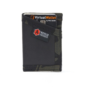 Warrior Black & Multicam Black Sergeant Wallet - Combat Boot Leather Edition Wallet Recycled Firefighter