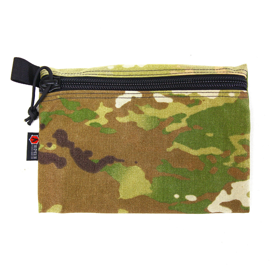 Flat Zippered Gear Pouch Large Multicam Recycled Firefighter