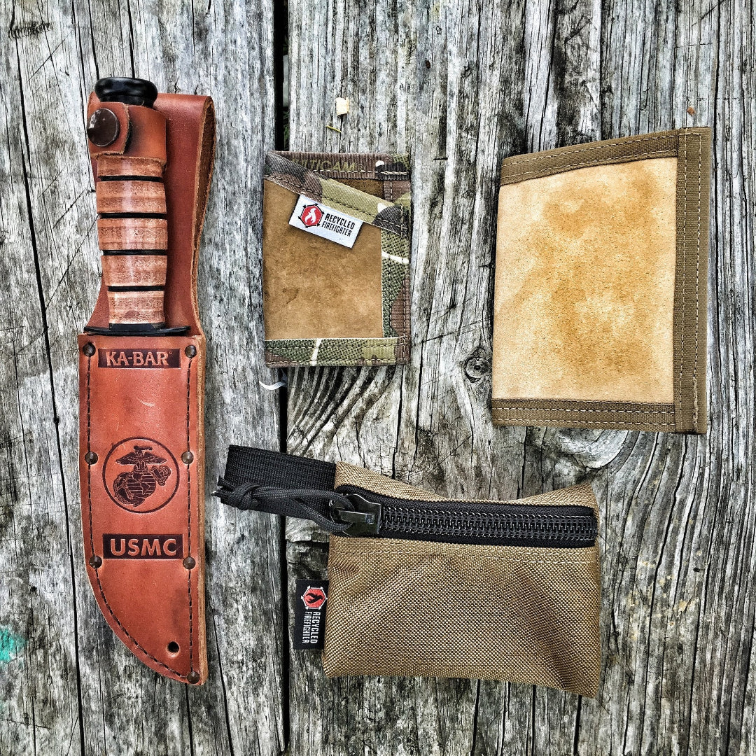 Flat Zippered Gear Pouch Small Recycledfirefighter