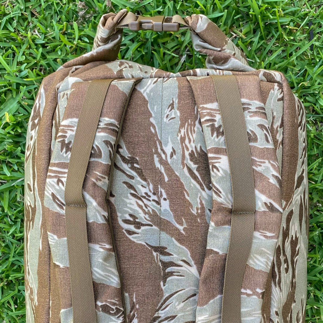 Roll Top Duffle Backpack Recycled Firefighter