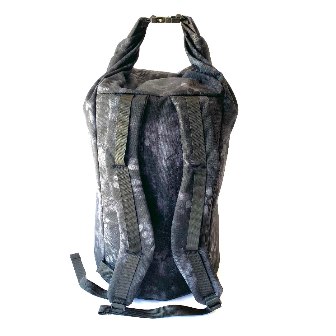 Roll Top Duffle Backpack Recycled Firefighter