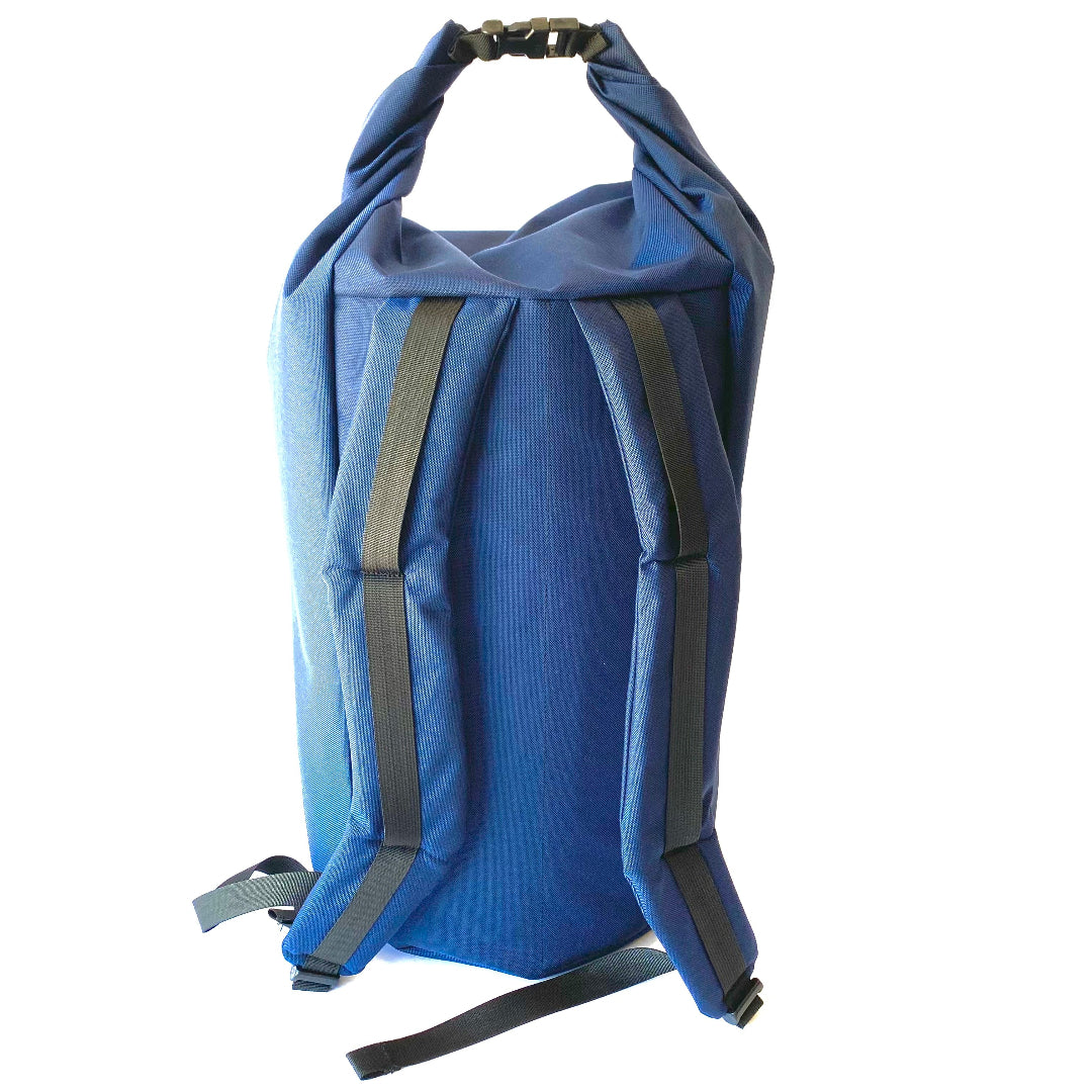 NAVY Roll Top Duffle Backpack Recycled Firefighter