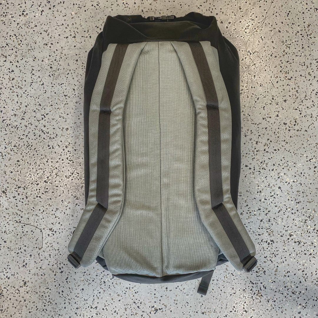 FOLIAGE BLACK Roll Top Duffle Backpack Recycled Firefighter