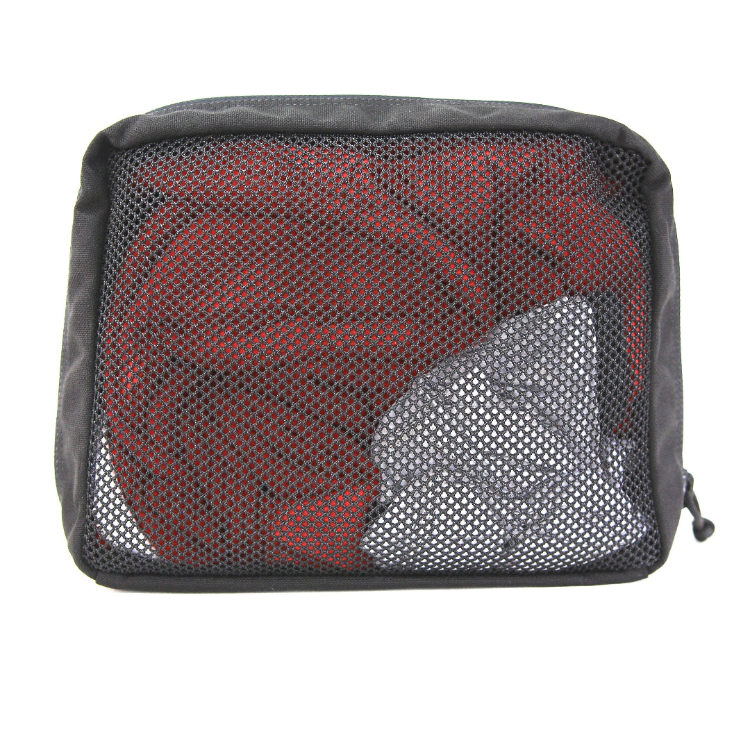 Mesh 24Hr Pouch - Large Black Zippered Bag