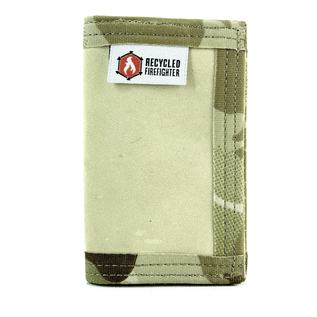 Rookie Wallet - Combat Boot Leather Edition Recycledfirefighter Desert Tan & Multicam Arid