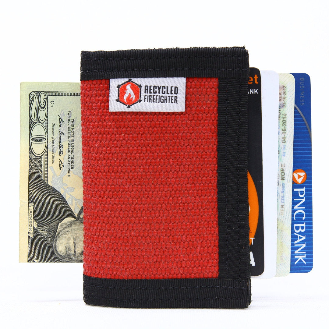 Rookie Wallet - Firehose Edition Recycledfirefighter Red and Black