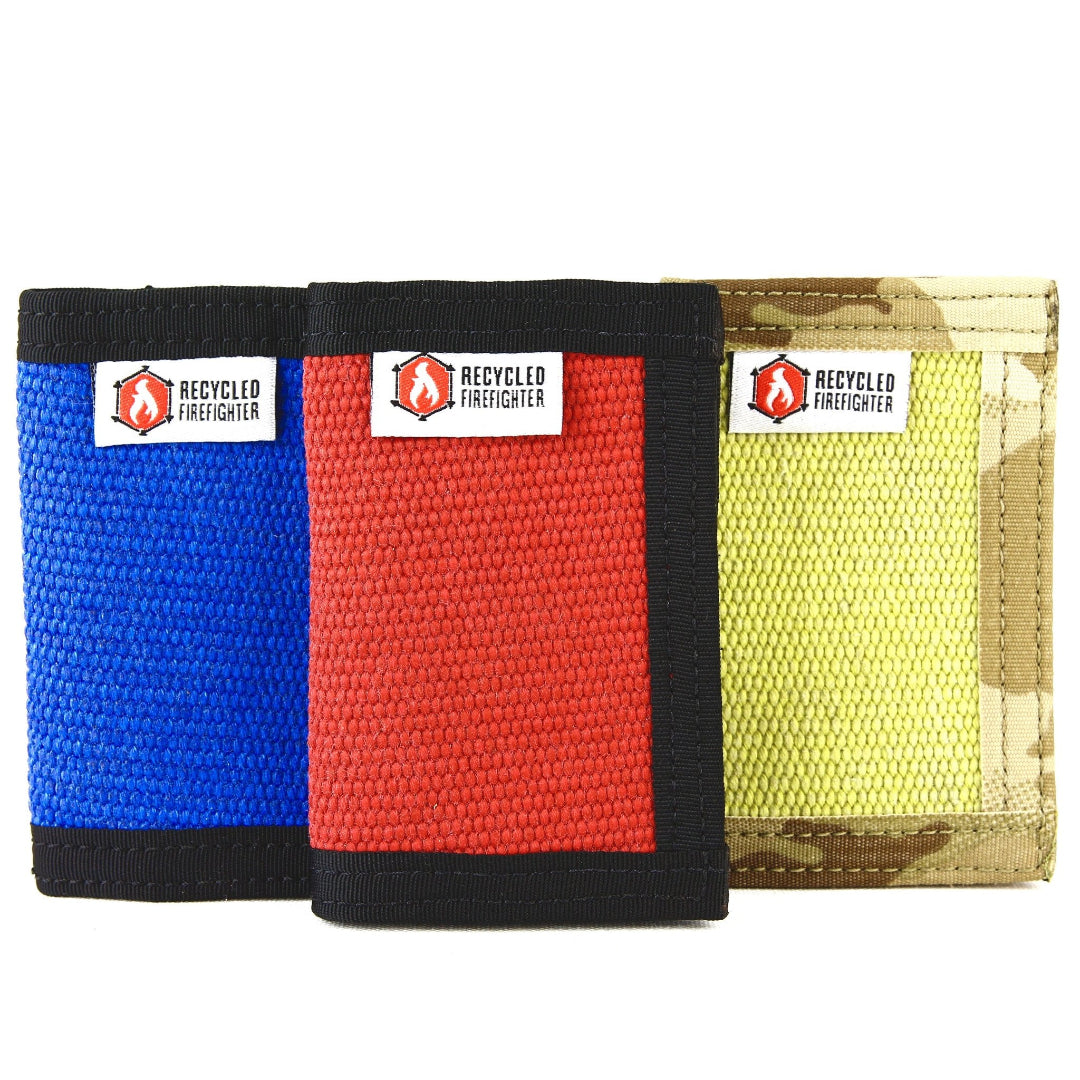 Rookie Wallet - Firehose Edition Recycledfirefighter Blue and Black Red and Black Yellow and Multicam Arid