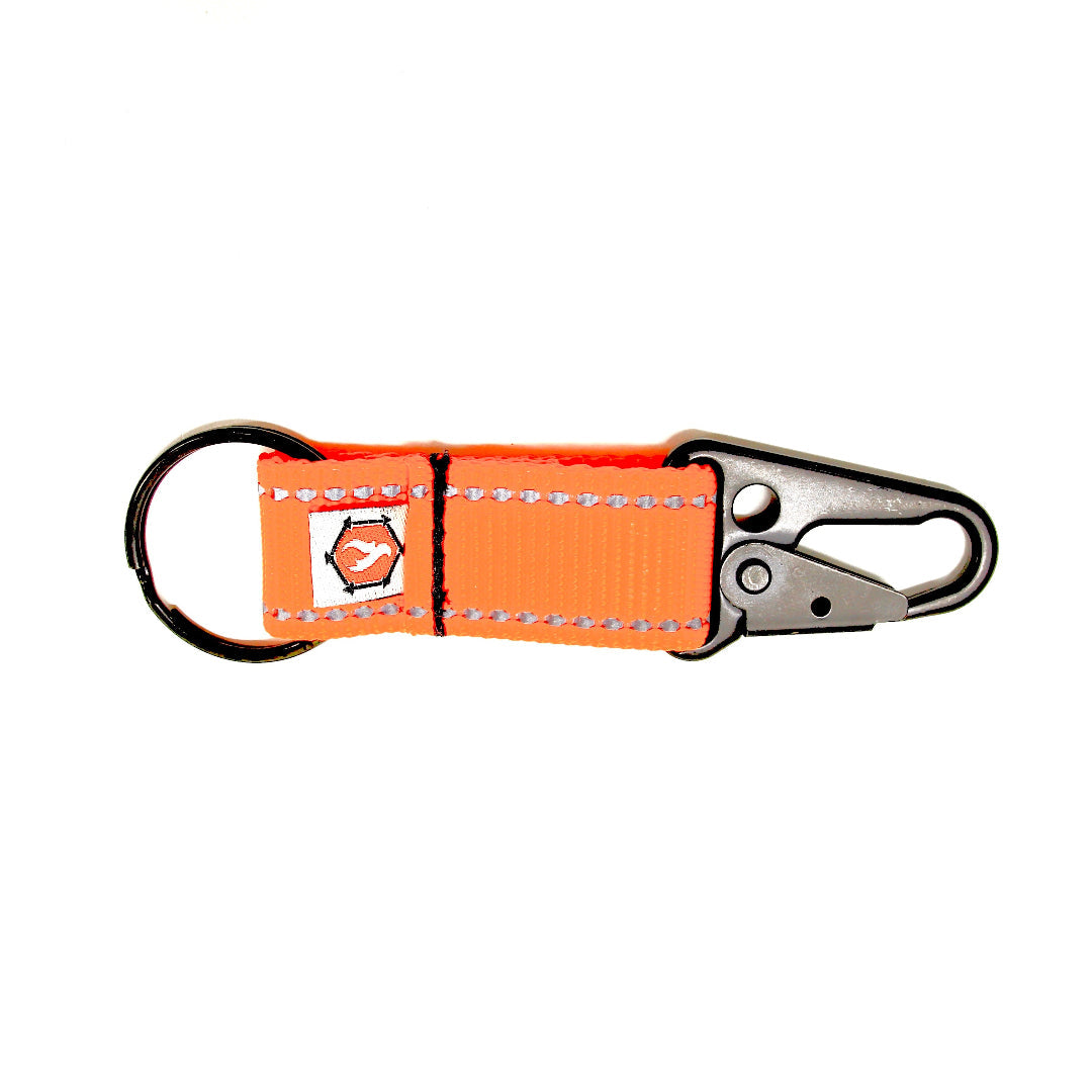 The Chauffeur - Durable keychain clip Recycledfirefighter in Orange
