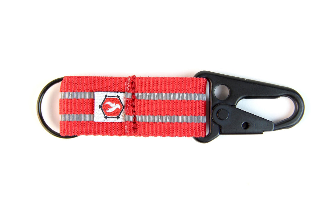 The Chauffeur - Durable keychain clip Recycledfirefighter in Red