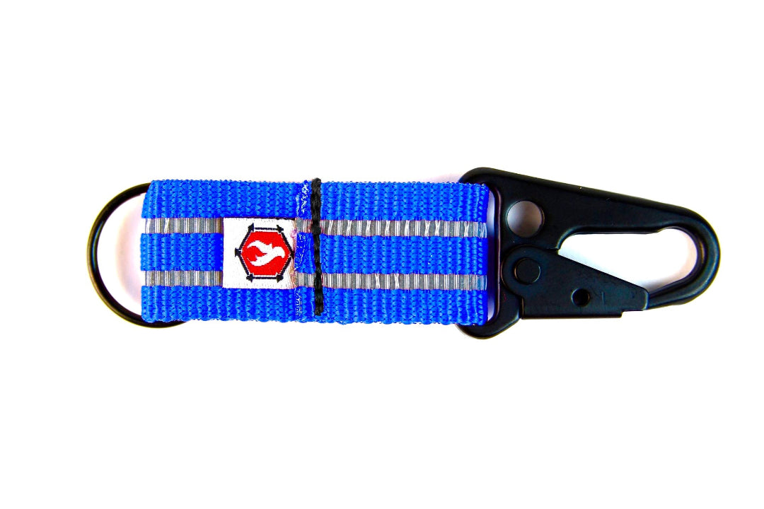 The Chauffeur - Durable keychain clip Recycledfirefighter in Blue