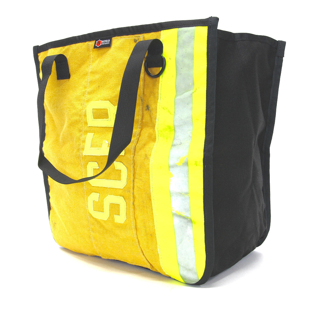 The Tactical Tote Bag Tan Bunker Gear Recycled Firefighter