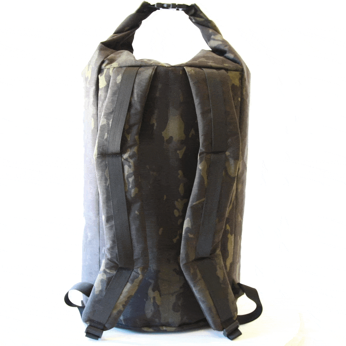 Roll Top Duffle Backpack Recycled Firefighter