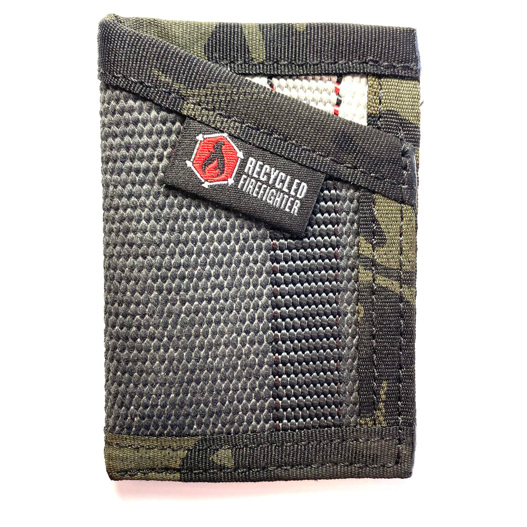 the sergeant wallet black and multicam with white background recycledfirefighter