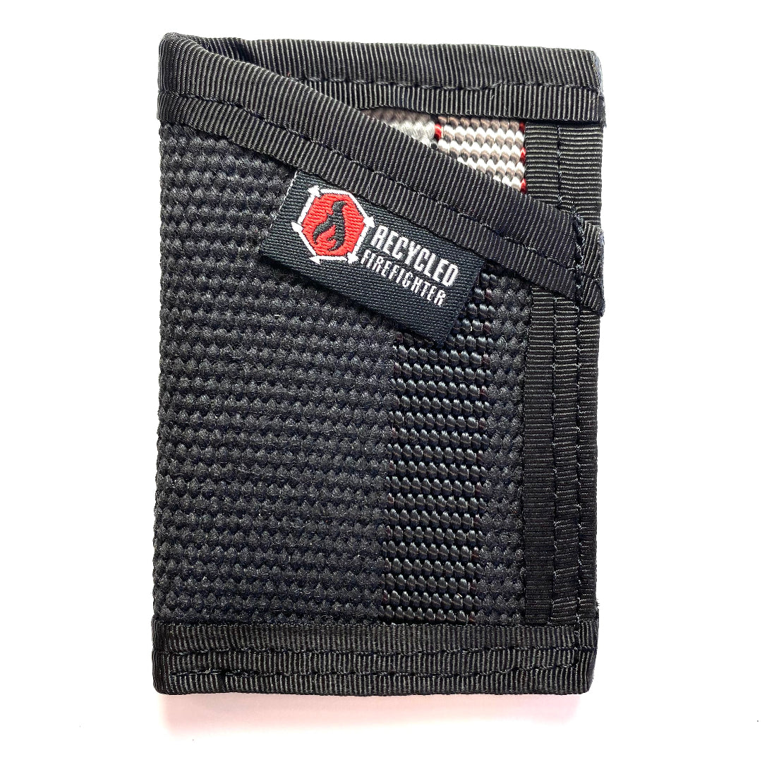 the sergeant wallet black with white background recycledfirefighter