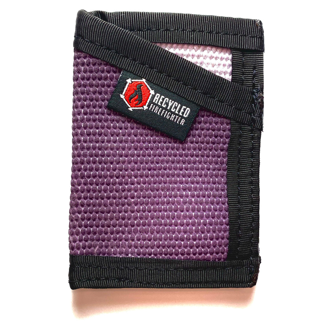 the sergeant wallet purple and black with white background recycledfirefighter