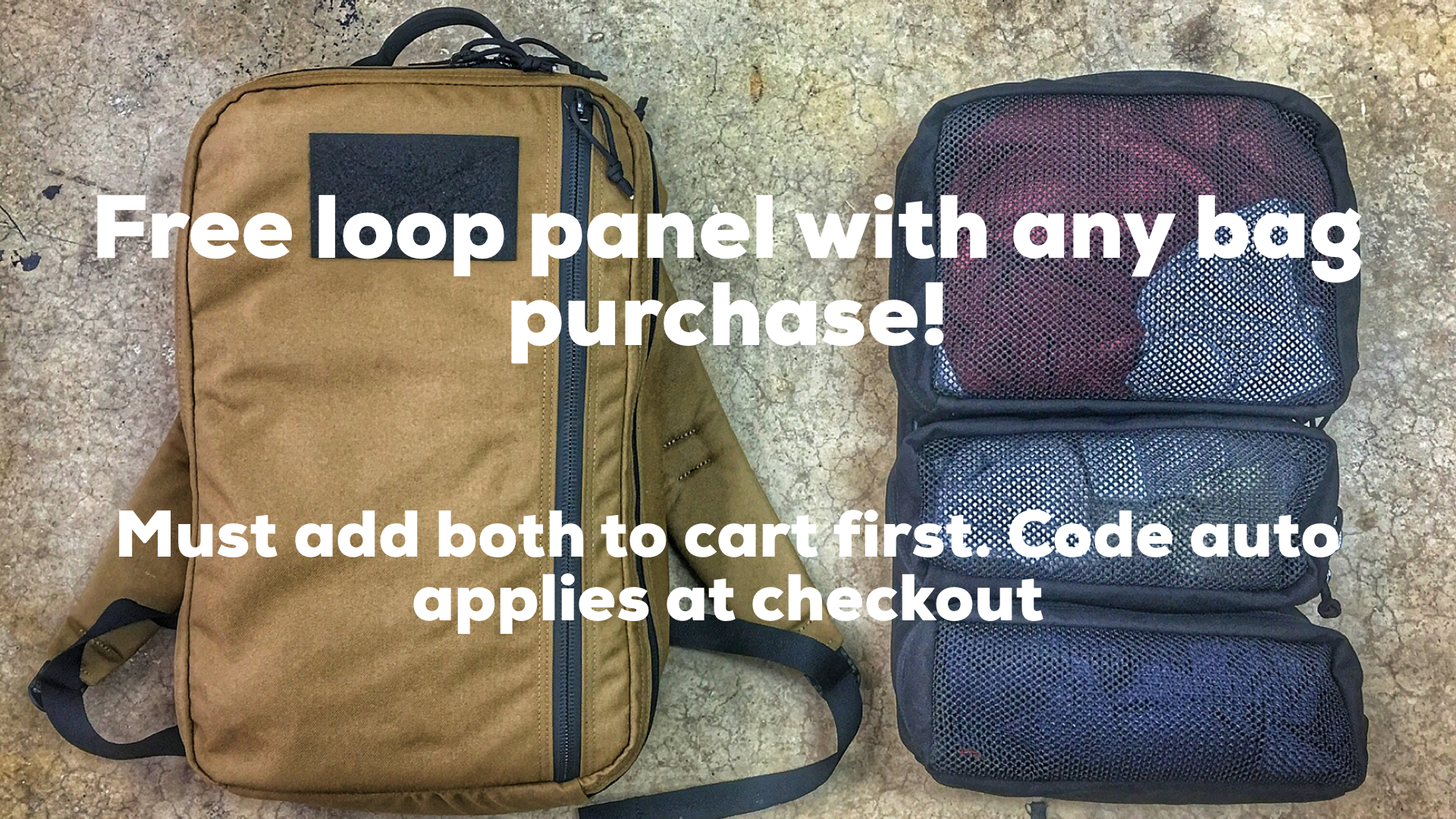 FREE LOOP PANEL WITH ANY BAG PURCHASE