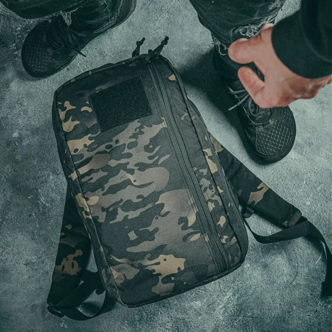 Tactical 12 Hour Plus Backpack 500D featuring 12 HR PLUS MCAMBLK by Recycled Firefighter. Durable construction designed for professional operations.