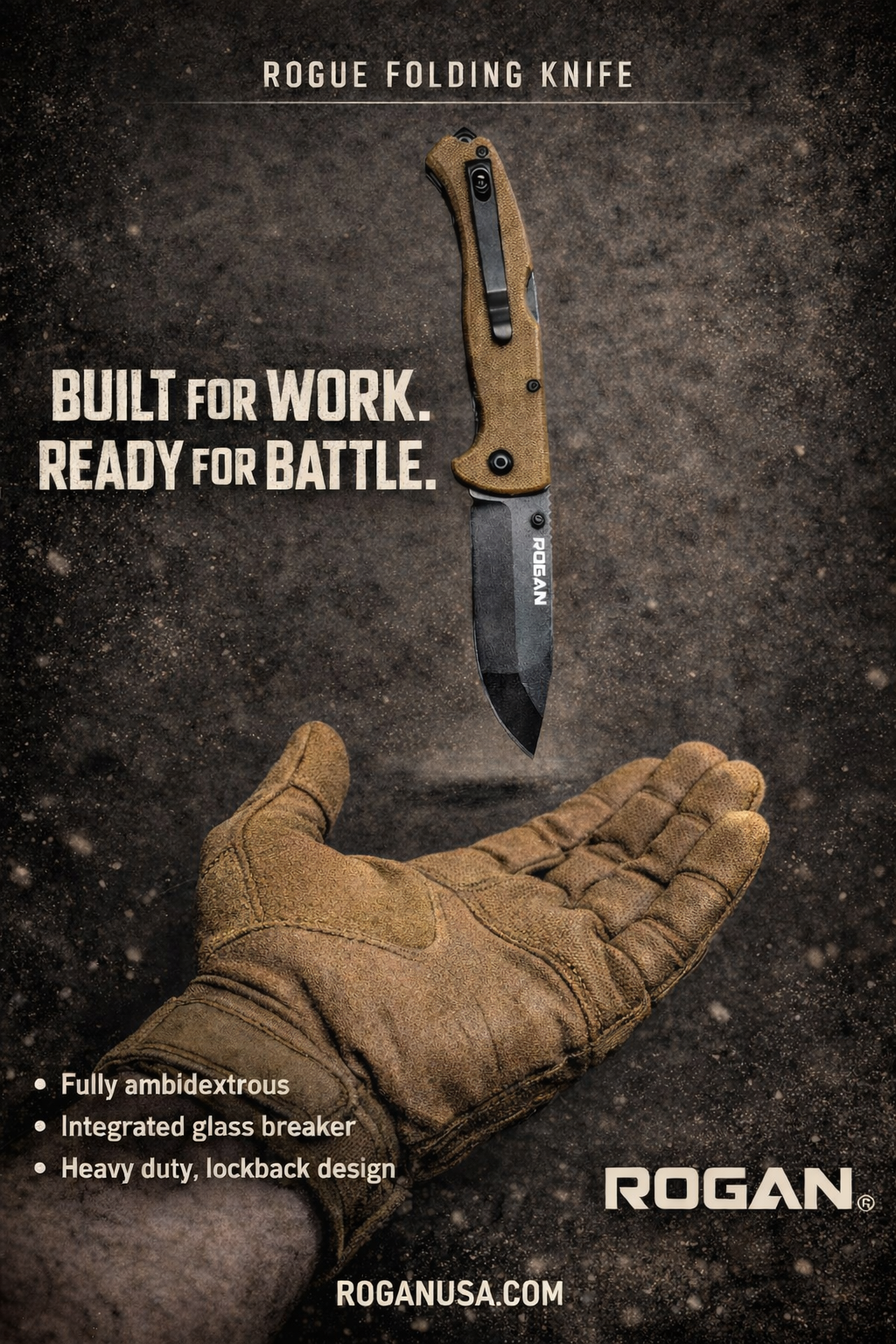 ROGUE Folding Knife-Gen 1 (Coyote/Black)