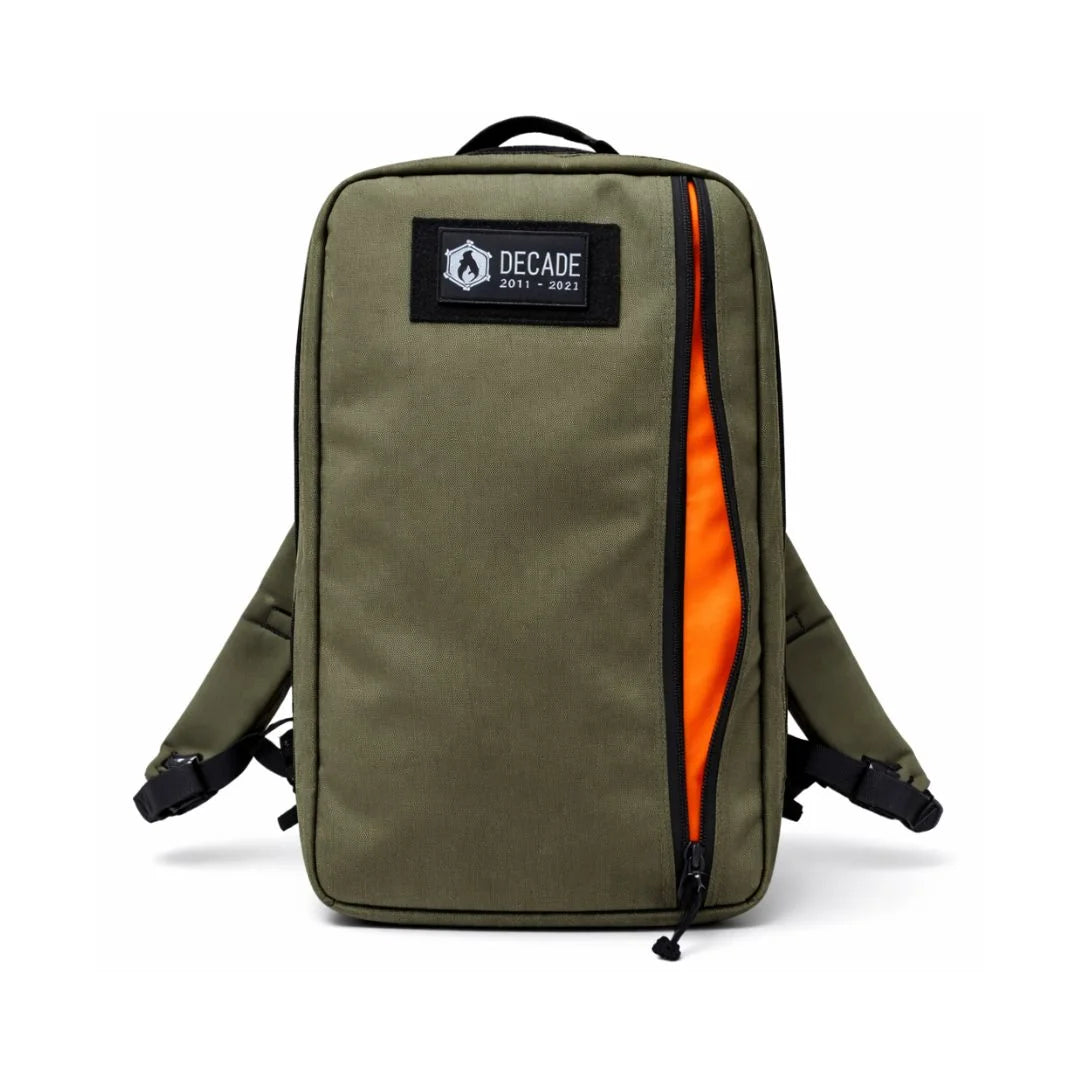 Professional 24 Hour pack in ranger green by Recycled Firefighter. MOLLE-compatible design adapts to changing mission needs.