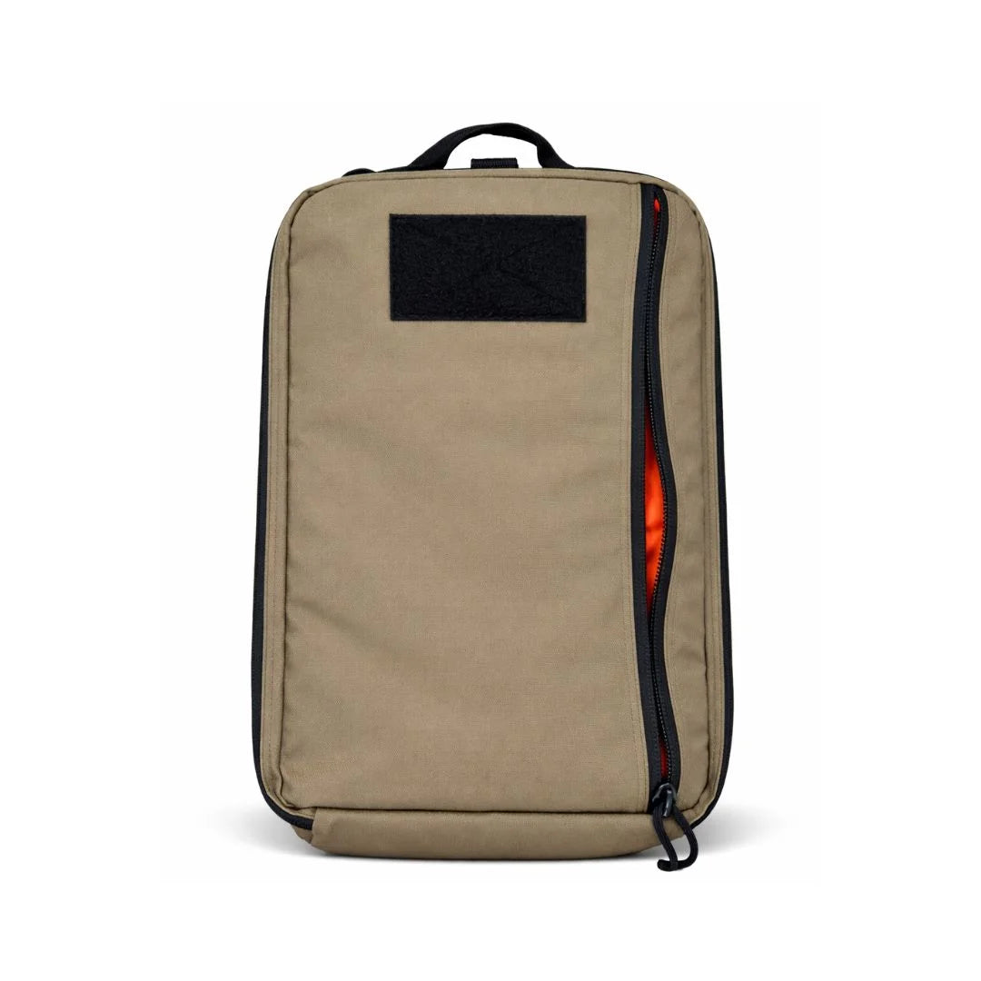 24 Hour tactical backpack in combat olive by Recycled Firefighter. Spacious main compartment handles full-day mission requirements.