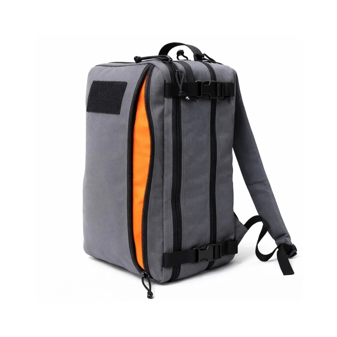 This Tactical Grey 24 Hour PLUS Backpack from Recycled Firefighter provides a sleek, urban aesthetic for versatile daily carry and travel.