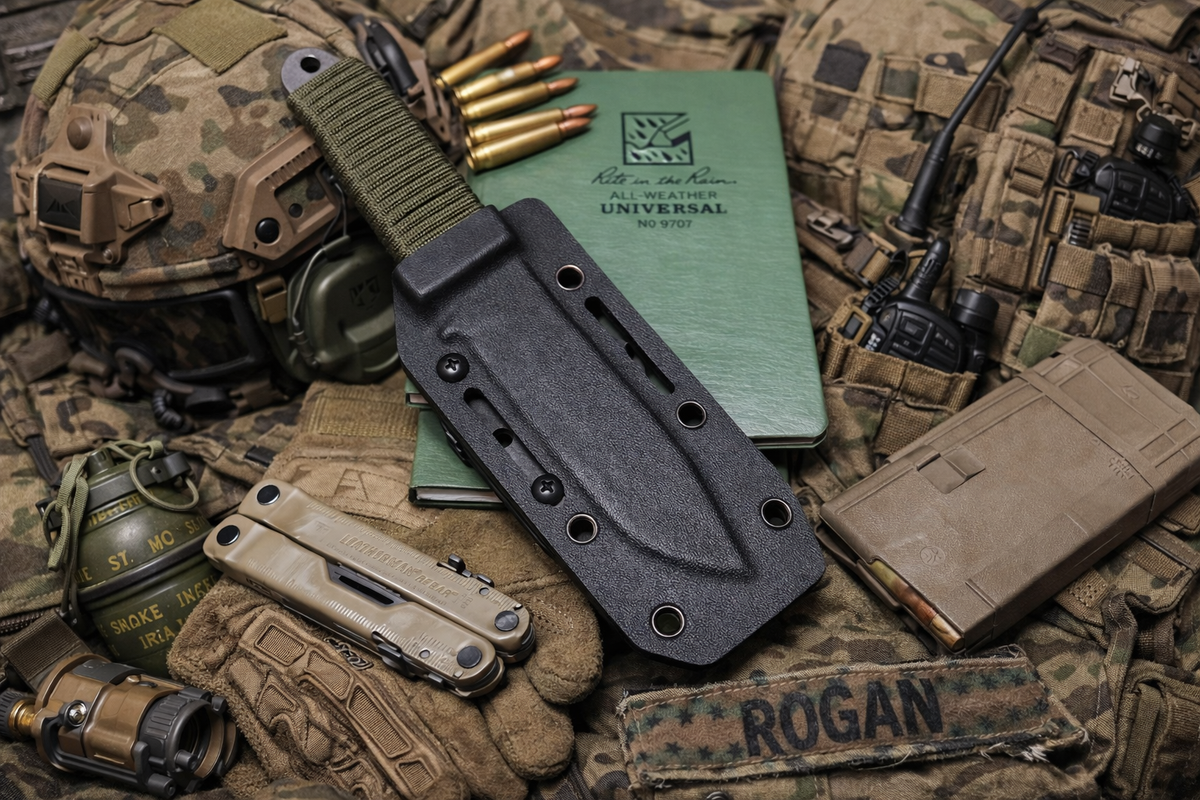 RFK-PRO Comes with sheath and belt clip.