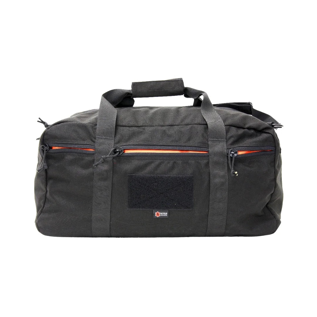 Recycled Firefighter 72-Hour 1000D Cordura Duffle Bag featuring black orange inside. Durable construction honors service with professional quality.