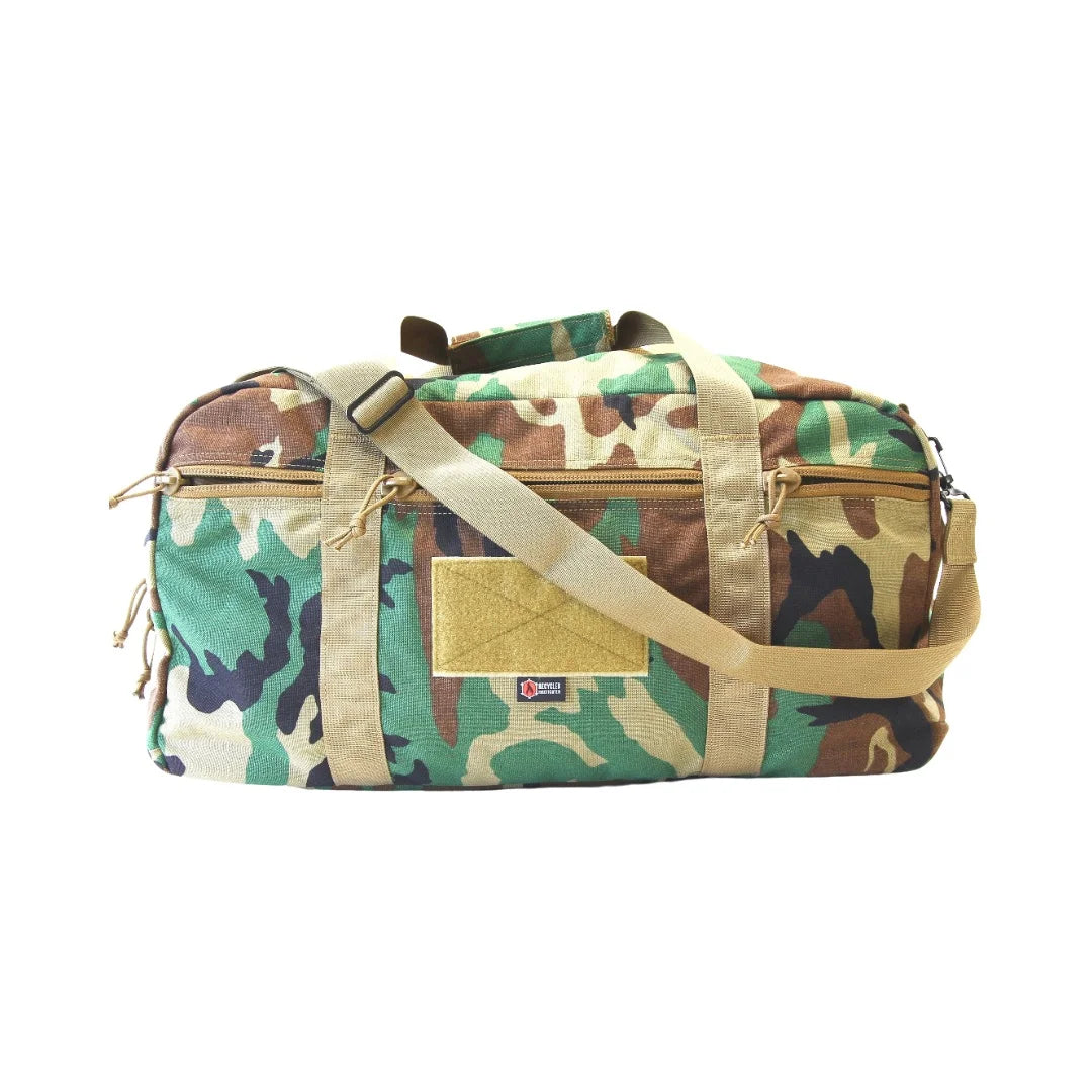 The woodland coyote 72-Hour 1000D Cordura Duffle Bag by Recycled Firefighter. Quality construction meets professional tactical requirements for demanding operations.