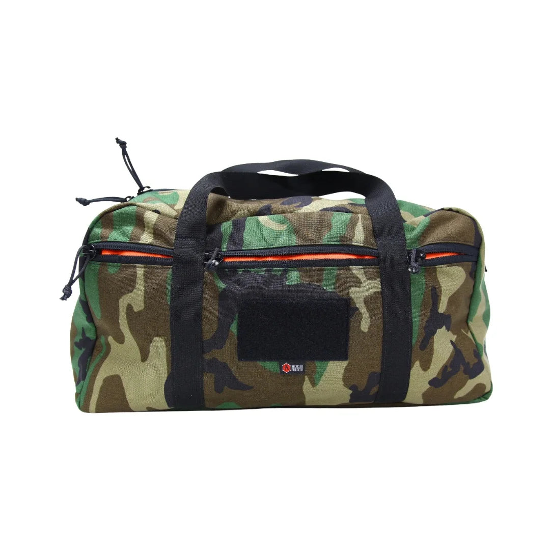 Recycled Firefighter woodland 72-Hour 1000D Cordura Duffle Bag. Professional-grade tactical construction for daily operations.