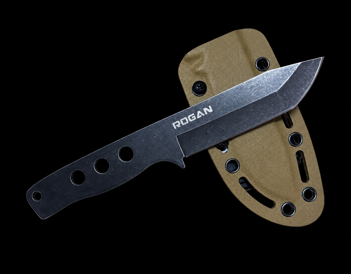 ROGAN Field Knife - RECON (Comes with sheath and belt clip.)