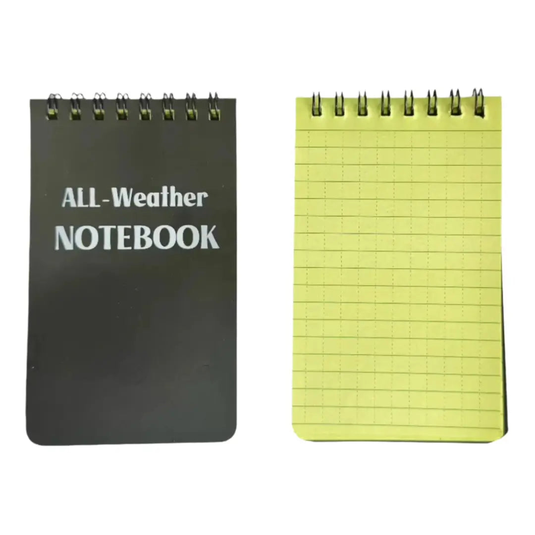 Professional All Weather Notebook featuring All Weather Notebook by Recycled Firefighter. Honors first responder service with durability.