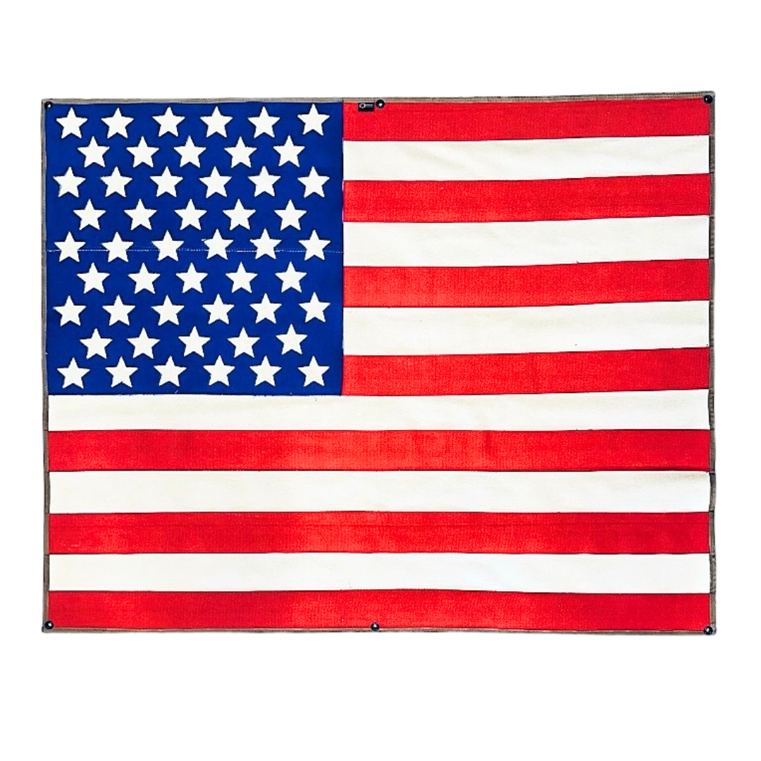 American Flag - Fire Hose - Extra Large with white background Recycled Firefighter