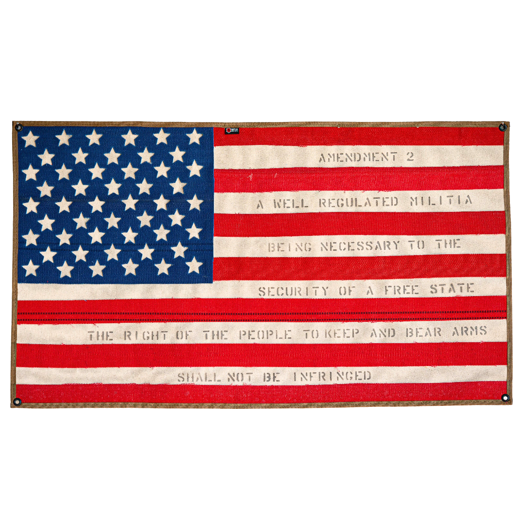 American Flag - Fire Hose - Second Amendment with white background Recycled Firefighter