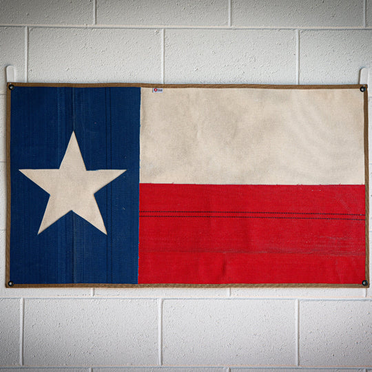American Flag - Fire Hose - Texas State with hanging on the wall Recycled Firefighter