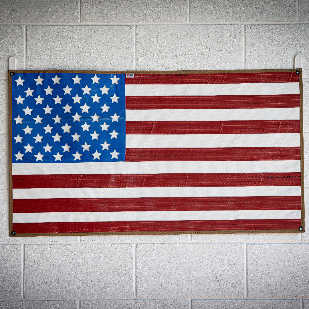 American Flag - Rubber Fire Hose - Waterproof hanging on the wall Recycled Firefighter