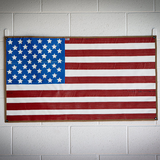 American Flag - Rubber Fire Hose - Waterproof hanging on the wall Recycled Firefighter