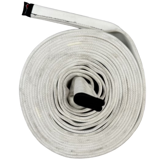 Battle Rope Cadet Cord  30FT white color with white background Recycled Firefighter