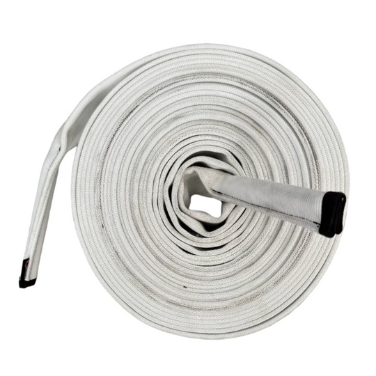 Battle Rope Cadet Cord  50FT white color with white background Recycled Firefighter