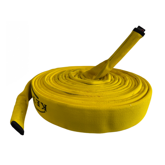 Battle Rope Captain's Coil 50FT yellow color with white background Recycled Firefighter