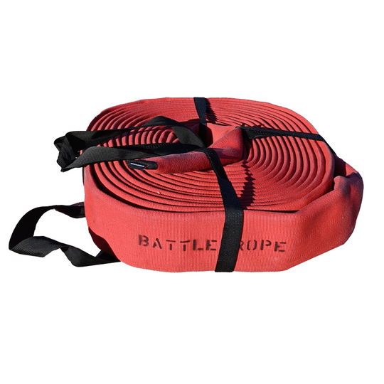 Battle Rope The Chief 50FT red color with white background Recycled Firefighter