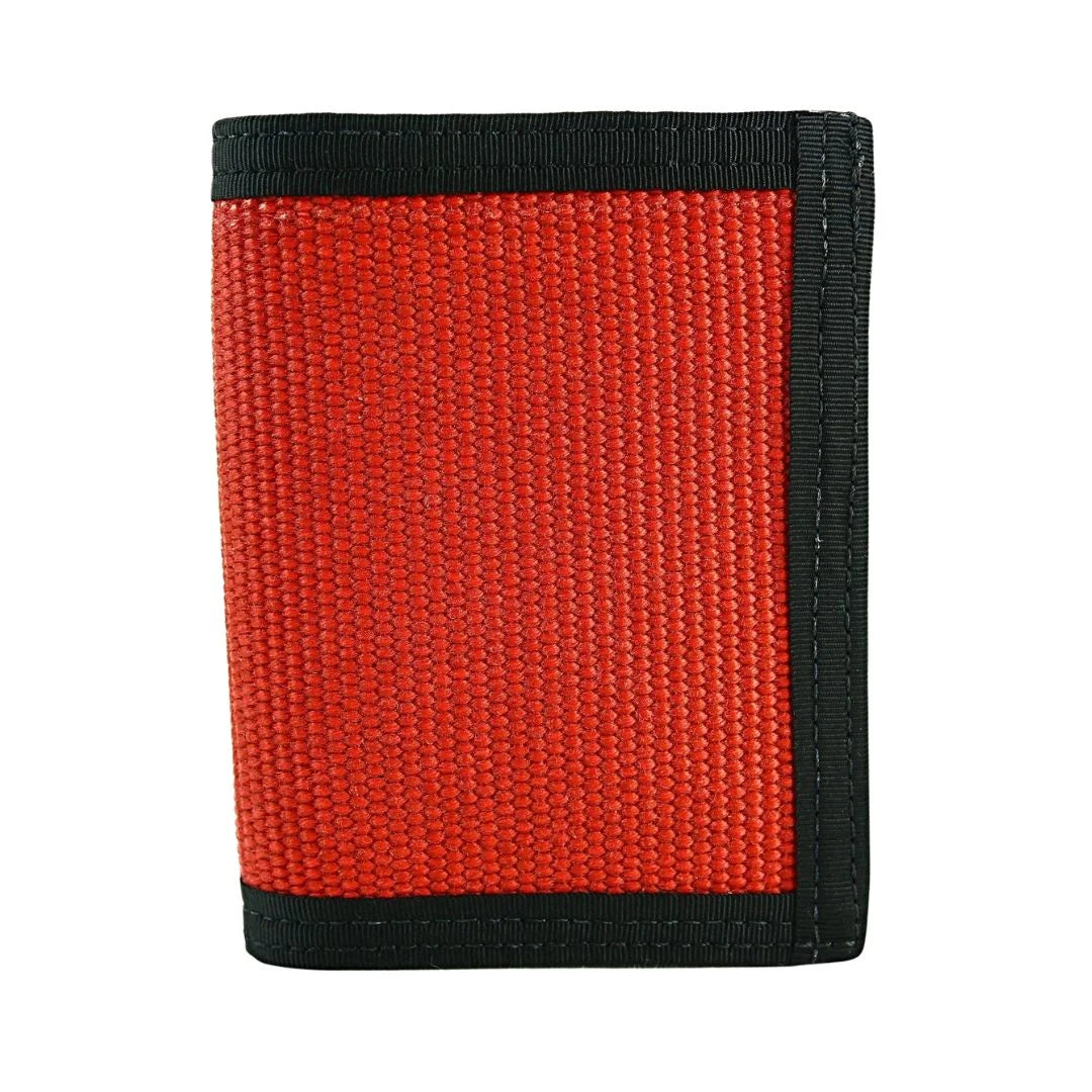 Captain Wallet Firehose from Recycled Firefighter featuring Red Hose. Durable gear designed for first responders and tactical professionals.