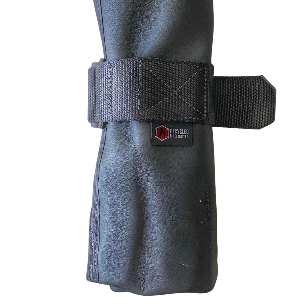 leather black Combat Leather Tool Roll by Recycled Firefighter. Quality tactical gear celebrating first responder heritage.