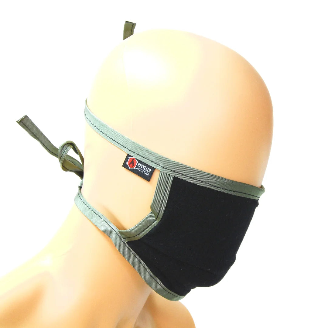 The black foliage Cotton Mask by Recycled Firefighter. Quality construction meets professional tactical requirements for demanding operations.