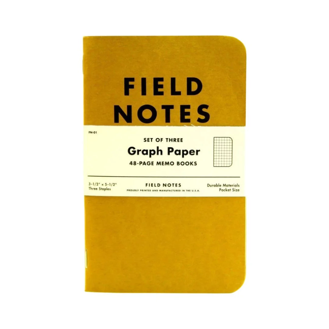 Recycled Firefighter Field Notes Notebook Graph Paper in Kraft Graph and Field Notes 3pack. Professional tactical design built for durability and daily use by first responders.