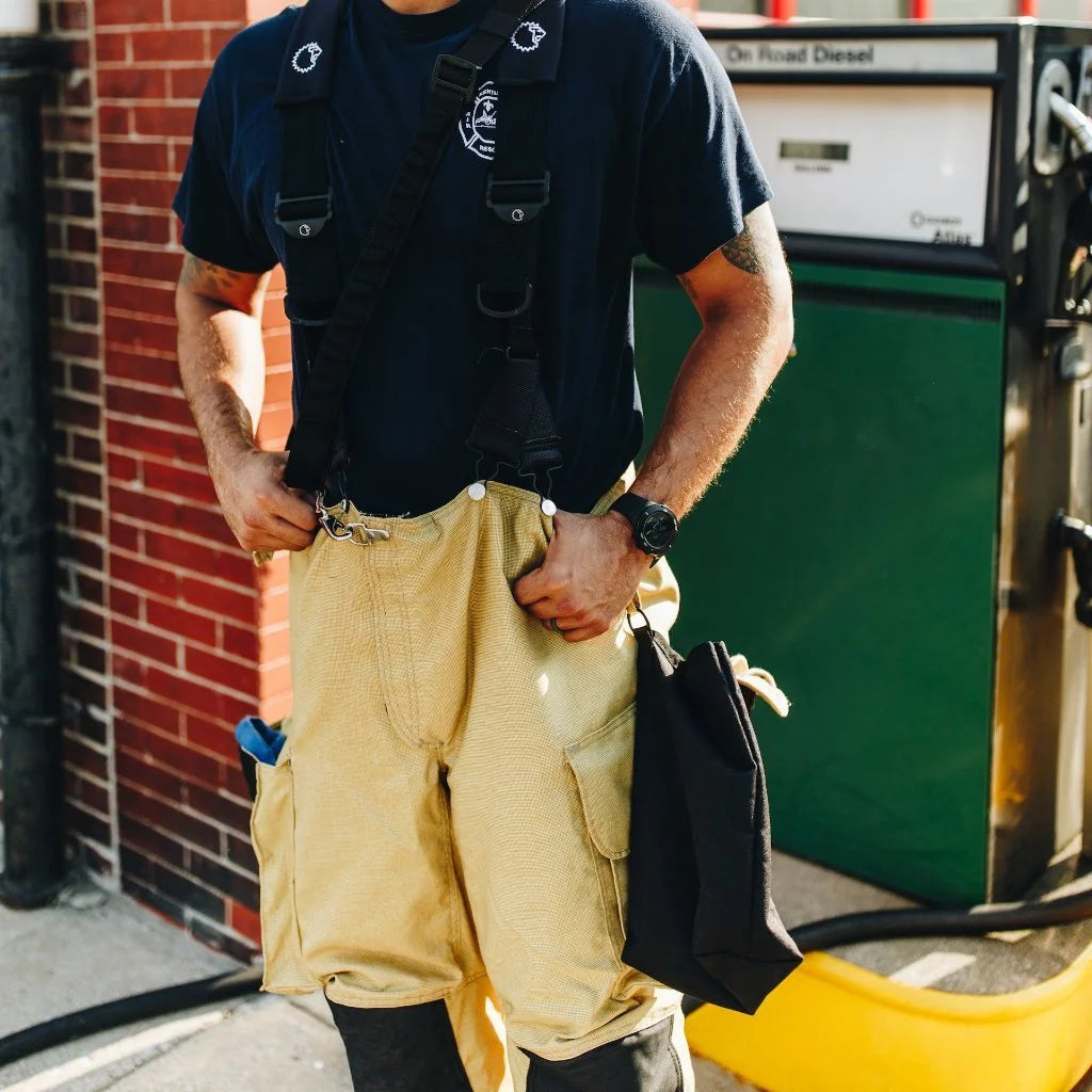 black Firefighter SCBA Mask Bag from Recycled Firefighter. Professional tactical construction for everyday operations.