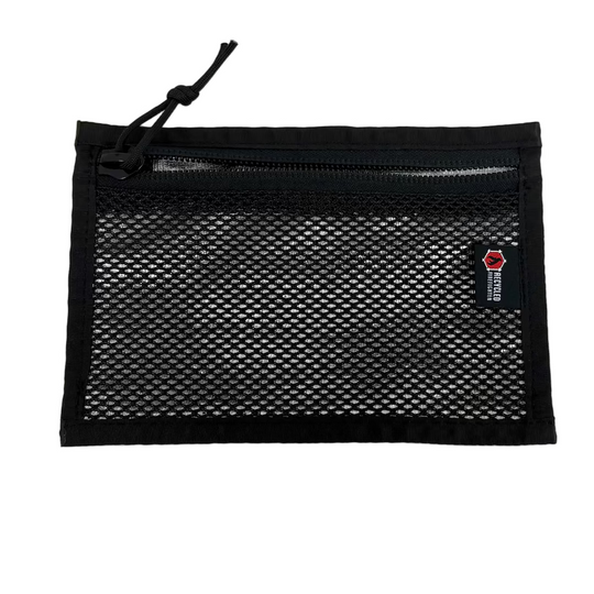 Flat EDC Pouch - Firehose Edition Recycledfirefighter Limited Edition: Silver Bunker Gear and Black Front