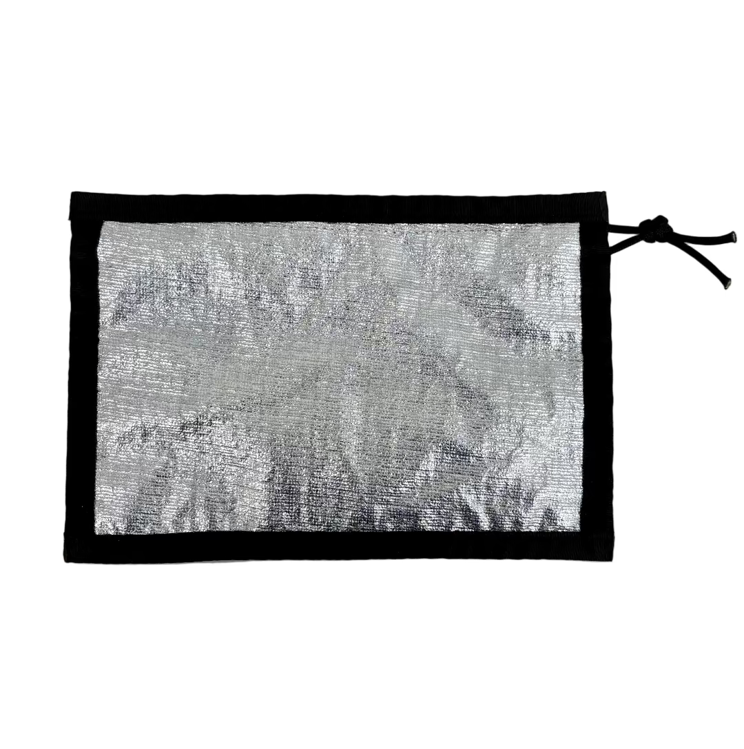 Flat EDC Pouch - Firehose Edition Recycledfirefighter Limited Edition: Silver Bunker Gear and Black Back