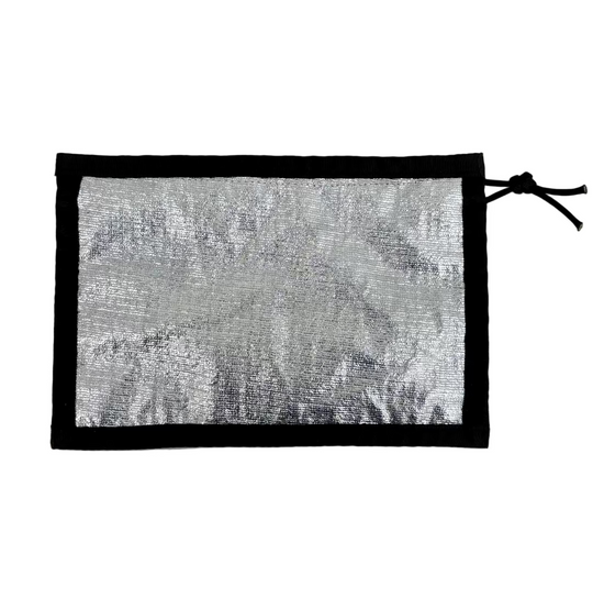 Flat EDC Pouch - Firehose Edition Recycledfirefighter Limited Edition: Silver Bunker Gear and Black Back